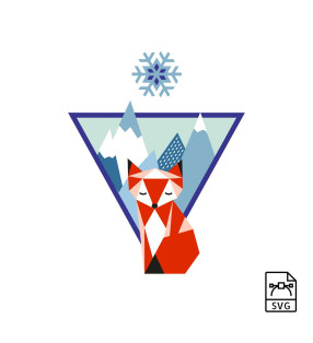 Mountain fox - Vector graphics